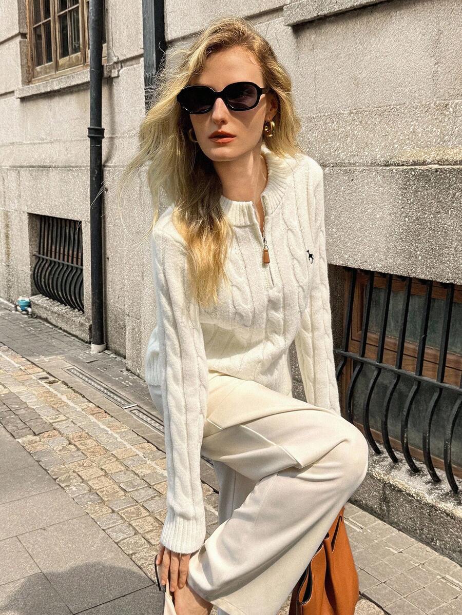 Elyressa Women’s Half-Zip Knit Sweater