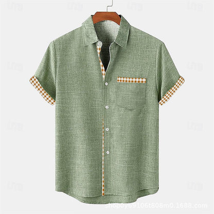 Lorenzo Gingham-Trim Shirt