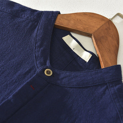 Santino Linen Henley Shirt