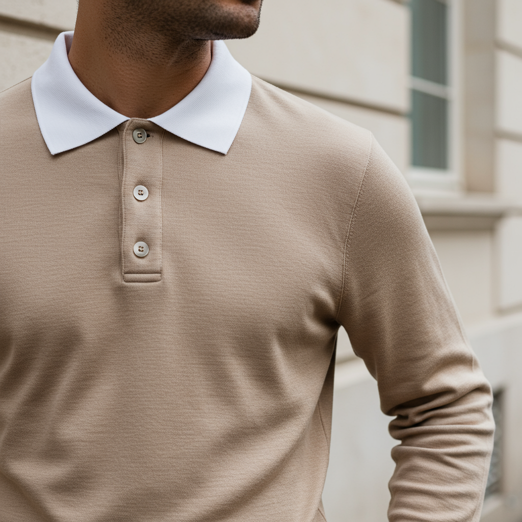Austin | Long-Sleeved Polo Collar Sweatshirt