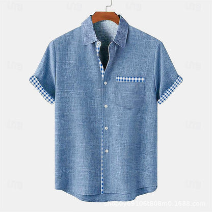 Lorenzo Gingham-Trim Shirt