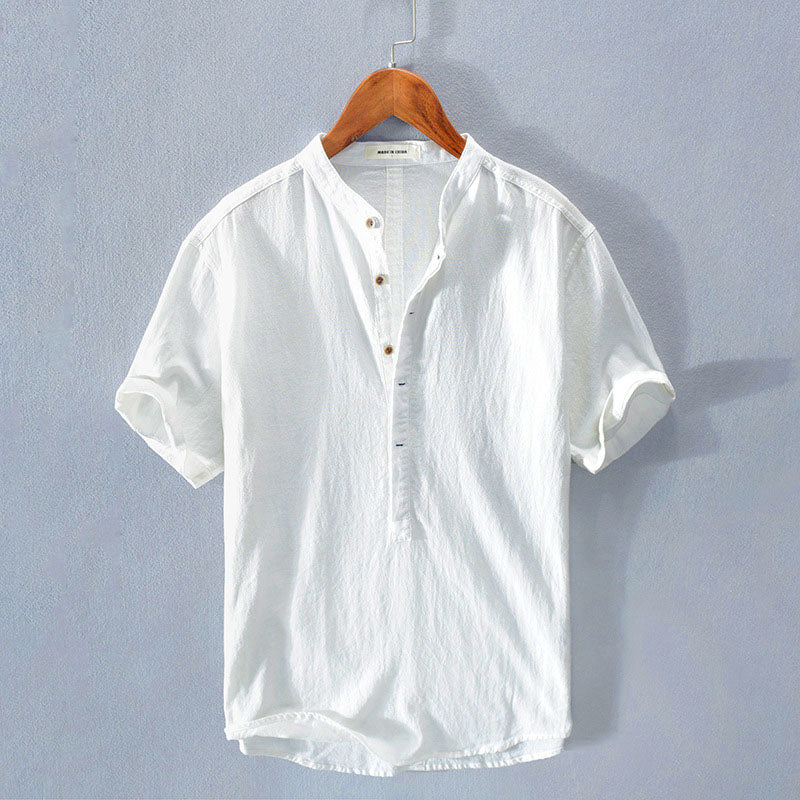 Santino Linen Henley Shirt