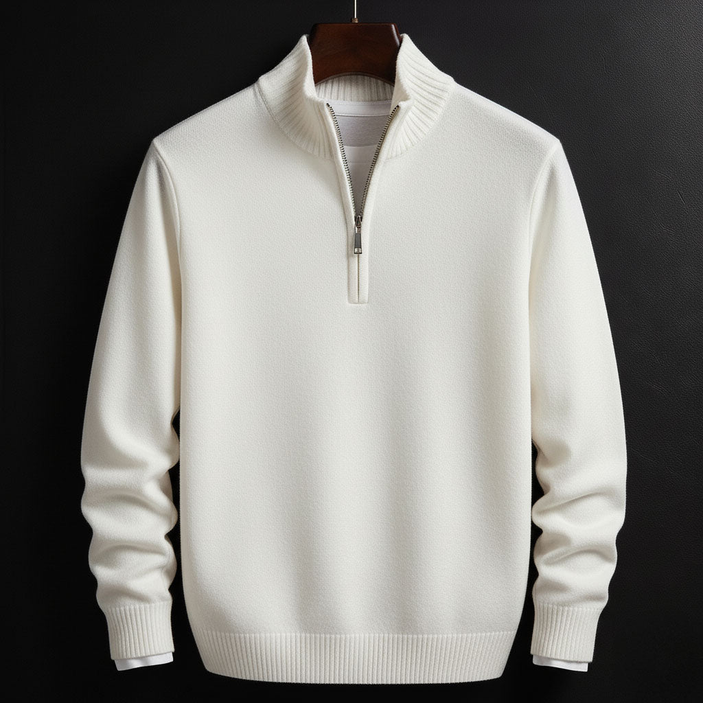 Dorian Cotton Half-Zip Sweater