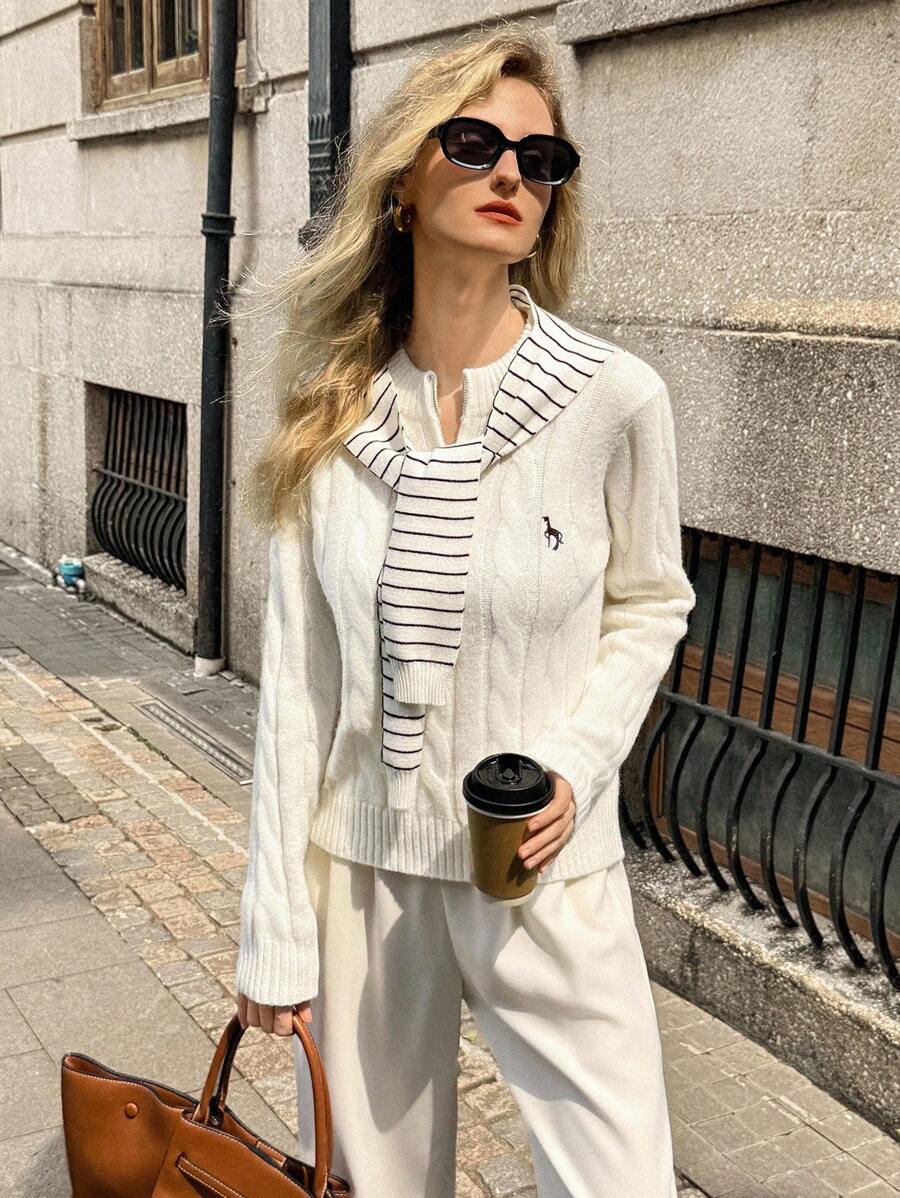 Elyressa Women’s Half-Zip Knit Sweater