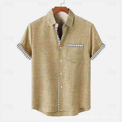 Lorenzo Gingham-Trim Shirt